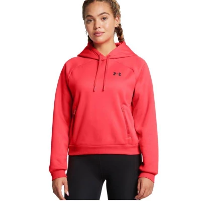 Under Armour UA Armour Flc Pro Hdy-RED dámská mikina s kapucí