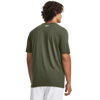 Under Armour UA CAMO CHEST STRIPE SS-GRN pánské tričko
