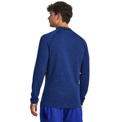 Under Armour UA CG Armour Twist Mock-BLU pánské kompresní tričko s dlouhým rukávem