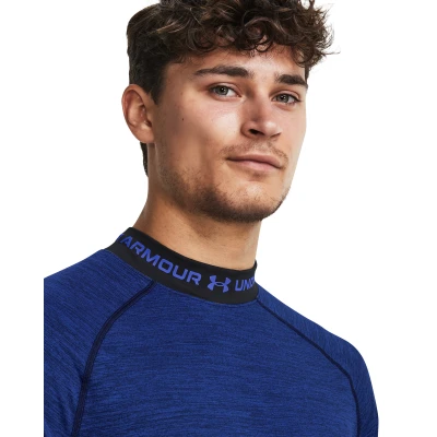 Under Armour UA CG Armour Twist Mock-BLU pánské kompresní tričko s dlouhým rukávem