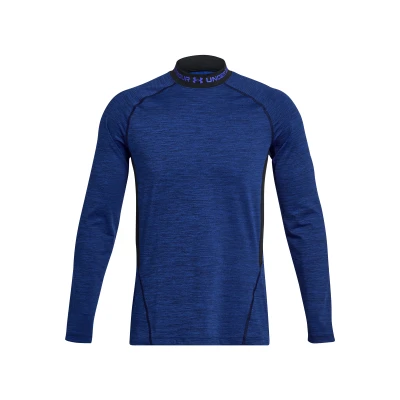 Under Armour UA CG Armour Twist Mock-BLU pánské kompresní tričko s dlouhým rukávem