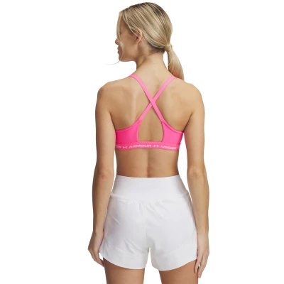 Under Armour UA Crossback Low Bra-PNK dámská sportovní podprsenka