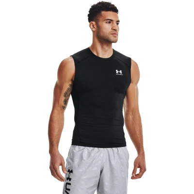 Under Armour UA HG Armour Comp SL-BLK pánské kompresní tílko