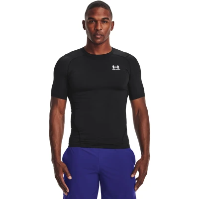 Under Armour UA HG Armour Comp SS-BLK pánské kompresní tričko
