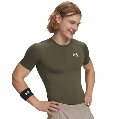 Under Armour UA HG Armour Comp SS-GRN pánské kompresní tričko