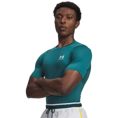 Under Armour UA HG Armour Comp SS-GRN pánské kompresní tričko