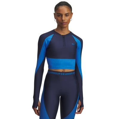 Under Armour UA HG Rib 1/4 Zip dámské tréninkové tričko s dlouhým rukávem