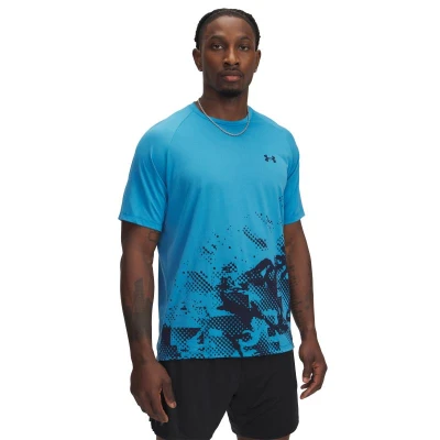 Under Armour UA M TECH FADE SS-BLU pánské tréninkové tričko