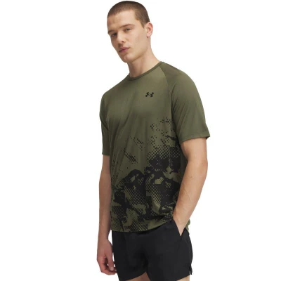Under Armour UA M TECH FADE SS-GRN pánské tréninkové tričko