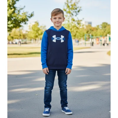Under Armour UA Rival Flc Cblck Grphc HD chlapecká mikina s kapucí