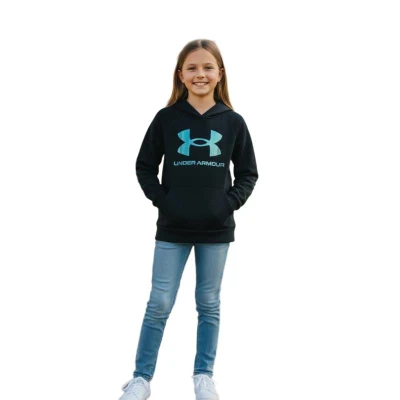Under Armour UA Rival Flc Shimmer Hdy dívčí mikina s kapucí