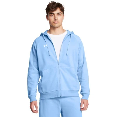 Under Armour UA Rival Fleece FZ Hoodie-BLU pánská mikina na zip