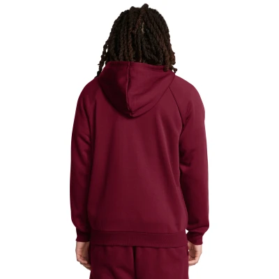Under Armour UA Rival Fleece FZ Hoodie-RED pánská mikina na zip
