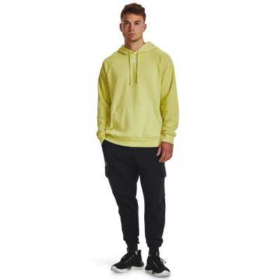 Under Armour UA Rival Fleece Hoodie-YLW pánská mikina s kapucí
