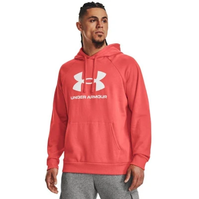 Under Armour UA Rival Fleece Logo HD-RED pánská mikina s kapucí