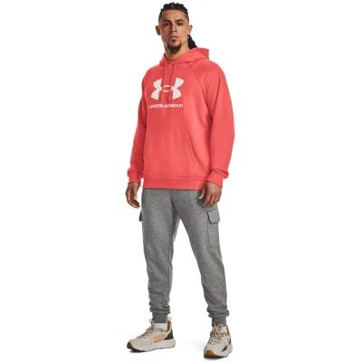 Under Armour UA Rival Fleece Logo HD-RED pánská mikina s kapucí