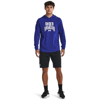 Under Armour UA Rival Terry Graphic HD-BLU pánská mikina s kapucí