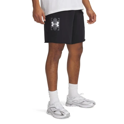Under Armour UA Rival TerryLogo8inShort-BLK pánské kraťasy
