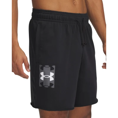Under Armour UA Rival TerryLogo8inShort-BLK pánské kraťasy