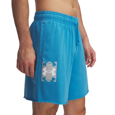 Under Armour UA Rival TerryLogo8inShort-BLU pánské kraťasy