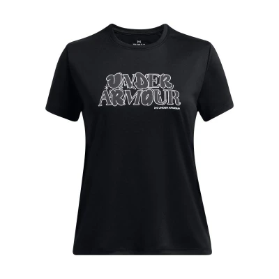 Under Armour UA Tech Wordmark SS-BLK dívčí tričko