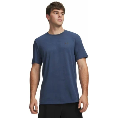 Under Armour UA Vanish Elite Smls SS Camo-BLU pánské tréninkové tričko