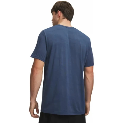 Under Armour UA Vanish Elite Smls SS Camo-BLU pánské tréninkové tričko
