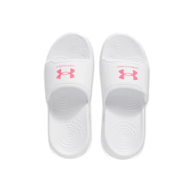 Under Armour UA W Ignite Select white/white/super pink dámské pantofle