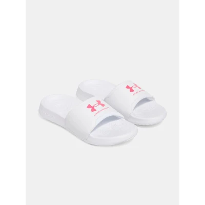 Under Armour UA W Ignite Select white/white/super pink dámské pantofle