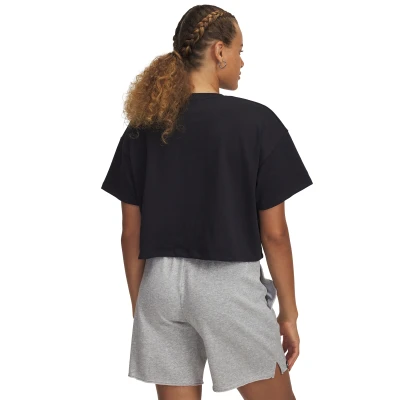 Under Armour UA W VARSITY MIX HW SS CROP-BLK dámské tričko