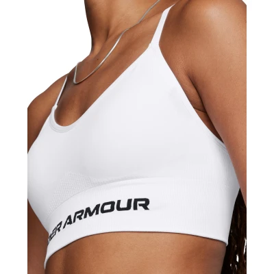 Under Armour Vanish Seamless Low Bra-WHT dámská sportovní podprsenka
