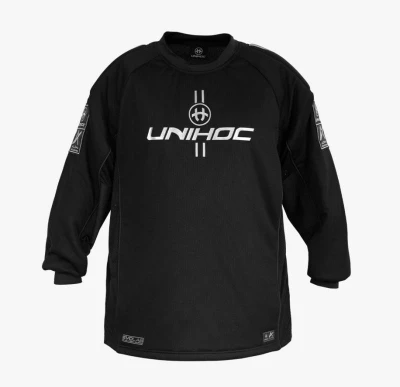Unihoc Alpha Evolab 25/26 černo-stříbrné brankářský dres + sleva 400,- na příslušenství