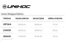 Unihoc Optima 24/25 br.chrániče holení POUZE Kids - černá/bílá (VÝPRODEJ)