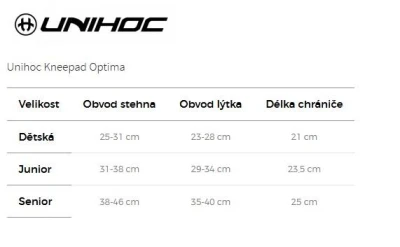 Unihoc Optima 24/25 br.chrániče kolen