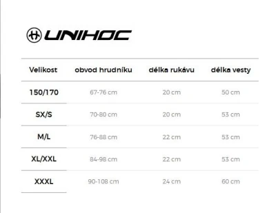 Unihoc Optima 24/25 brankařská vesta