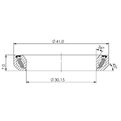Union Ložisko hlavového složení CB-715 30,15x41,0x7 36°/45°