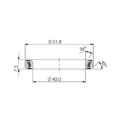 Union Ložisko hlavového složení CB-776 40,0x51,8x7,5 36°/45°