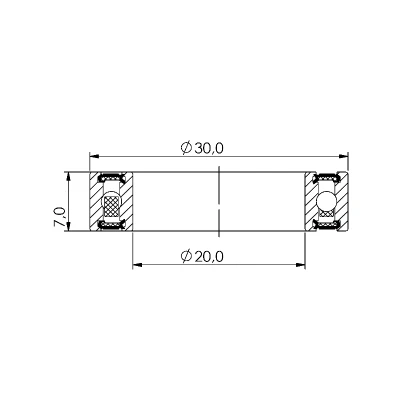 Union Ložisko kuličkové CB-131 MR20307 2RS 20x30x7