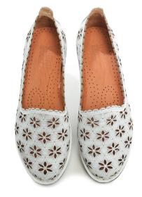 Urban Ladies 242-25 bílé dámské nadměrné mokasíny