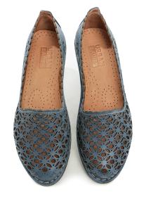 Urban Ladies 307-24 modré dámské nadměrné mokasíny