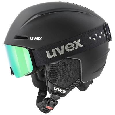 Uvex Viti Set Black Matt (s56s3171300) dětská lyžařská helma s brýlemi