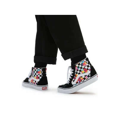 Vans UA SK8-HI (Floral Checkerboard) black/true white dámské tenisky