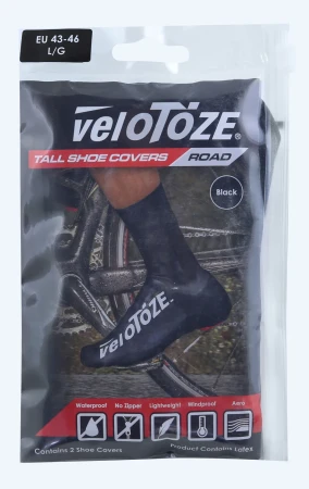 VELOTOZE Návleky treter ROAD latex vysoké černé