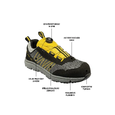 Bennon VENTOR S1PS ESD B-SPIN Yellow Low pracovní obuv