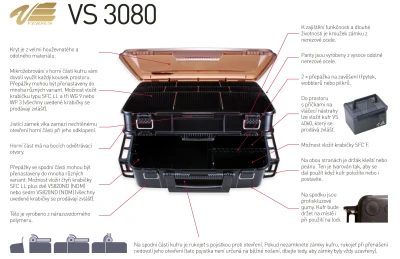 Versus VS 3080 červená rybářská krabička