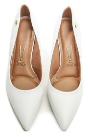 Vizzano 1185-702 bílé dámské lodičky na podpatku