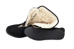 Vlnka Dámské důchodky z ovčí vlny na zip černé POUZE EU 37 (VÝPRODEJ)