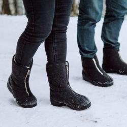 Vlnka Dámské důchodky z ovčí vlny na zip černé POUZE EU 38 (VÝPRODEJ)