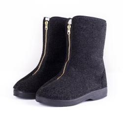 Vlnka Dámské důchodky z ovčí vlny na zip černé POUZE EU 39 (VÝPRODEJ)