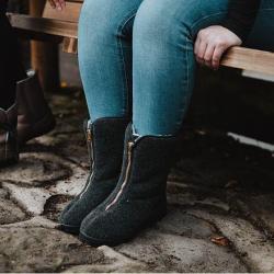 Vlnka Dámské důchodky z ovčí vlny na zip černé POUZE EU 40 (VÝPRODEJ)